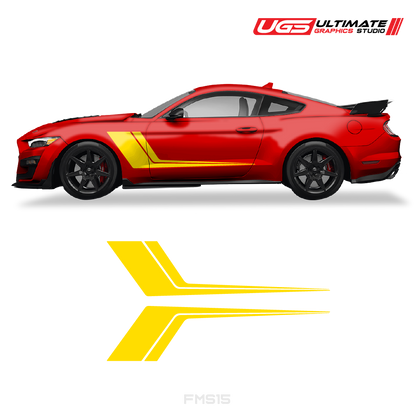 Ford Mustang Side Door 2 Color Graphics