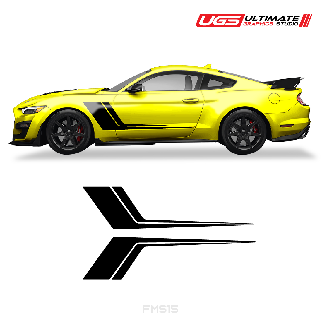 Ford Mustang Side Door 2 Color Graphics