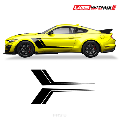 Ford Mustang Side Door 2 Color Graphics
