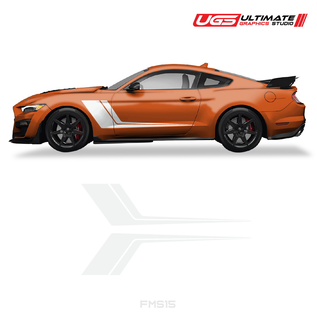 Ford Mustang Side Door 2 Color Graphics