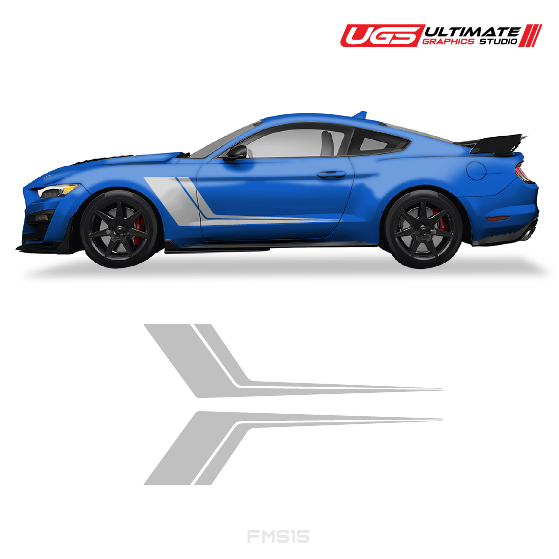 Ford Mustang Side Door 2 Color Graphics