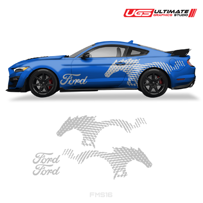 Ford Mustang Side Racing Decal Set