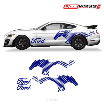 Ford Mustang Side Racing Decal Set