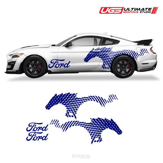 Ford Mustang Side Racing Decal Set
