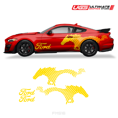 Ford Mustang Side Racing Decal Set