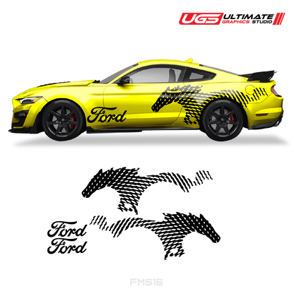 Ford Mustang Side Racing Decal Set
