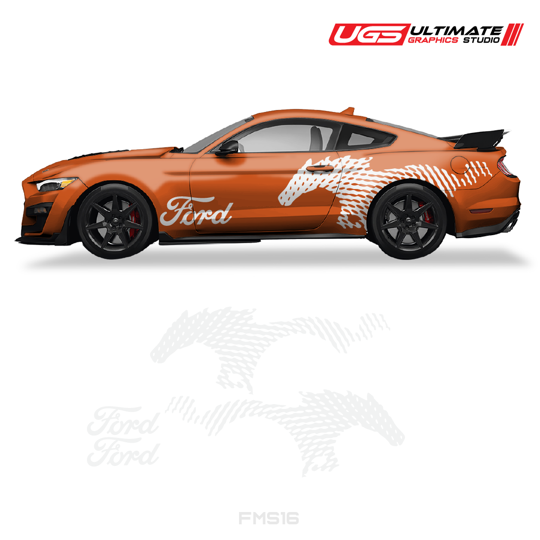Ford Mustang Side Racing Decal Set