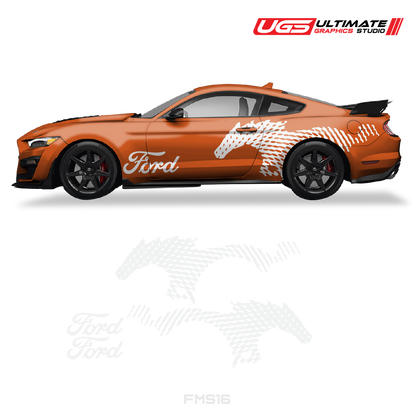 Ford Mustang Side Racing Decal Set