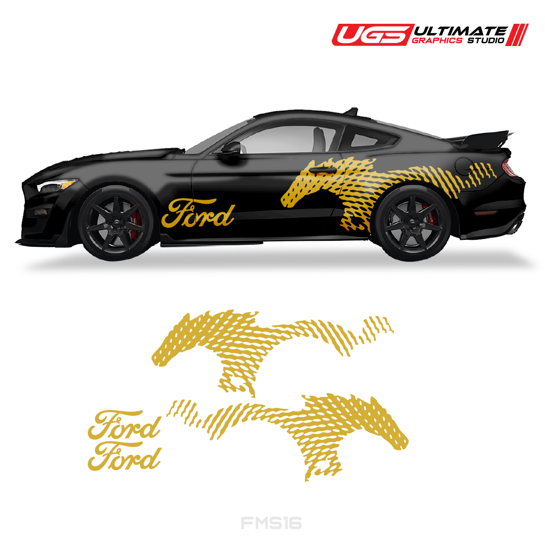 Ford Mustang Side Racing Decal Set