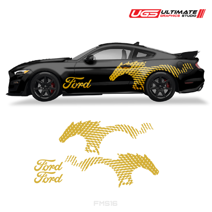 Ford Mustang Side Racing Decal Set