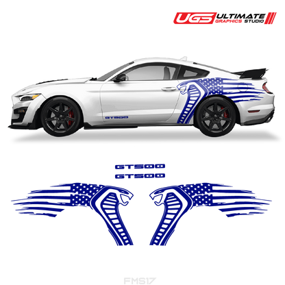 Ford Mustang Cobra USA Flag GT500 Graphics