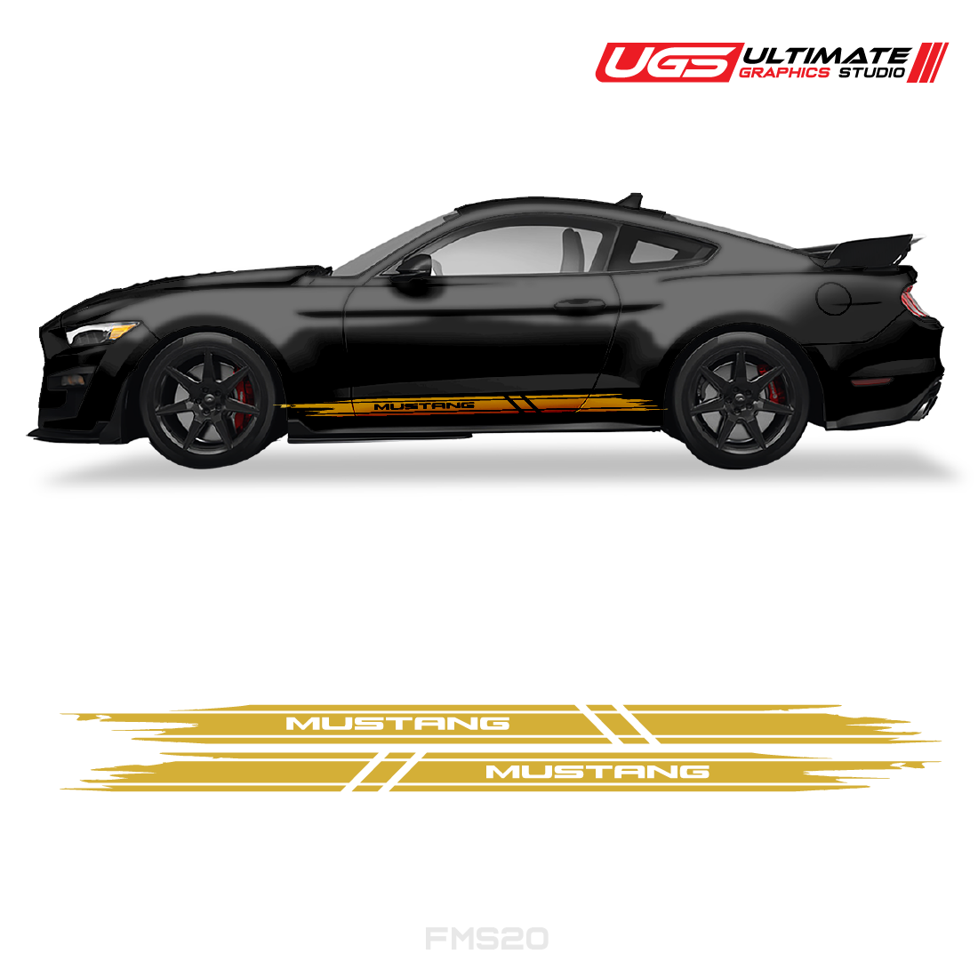 Ford Mustang Skirt Side Graphics