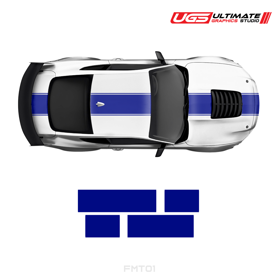 Ford Mustang Top 1 Color Racing Stripes