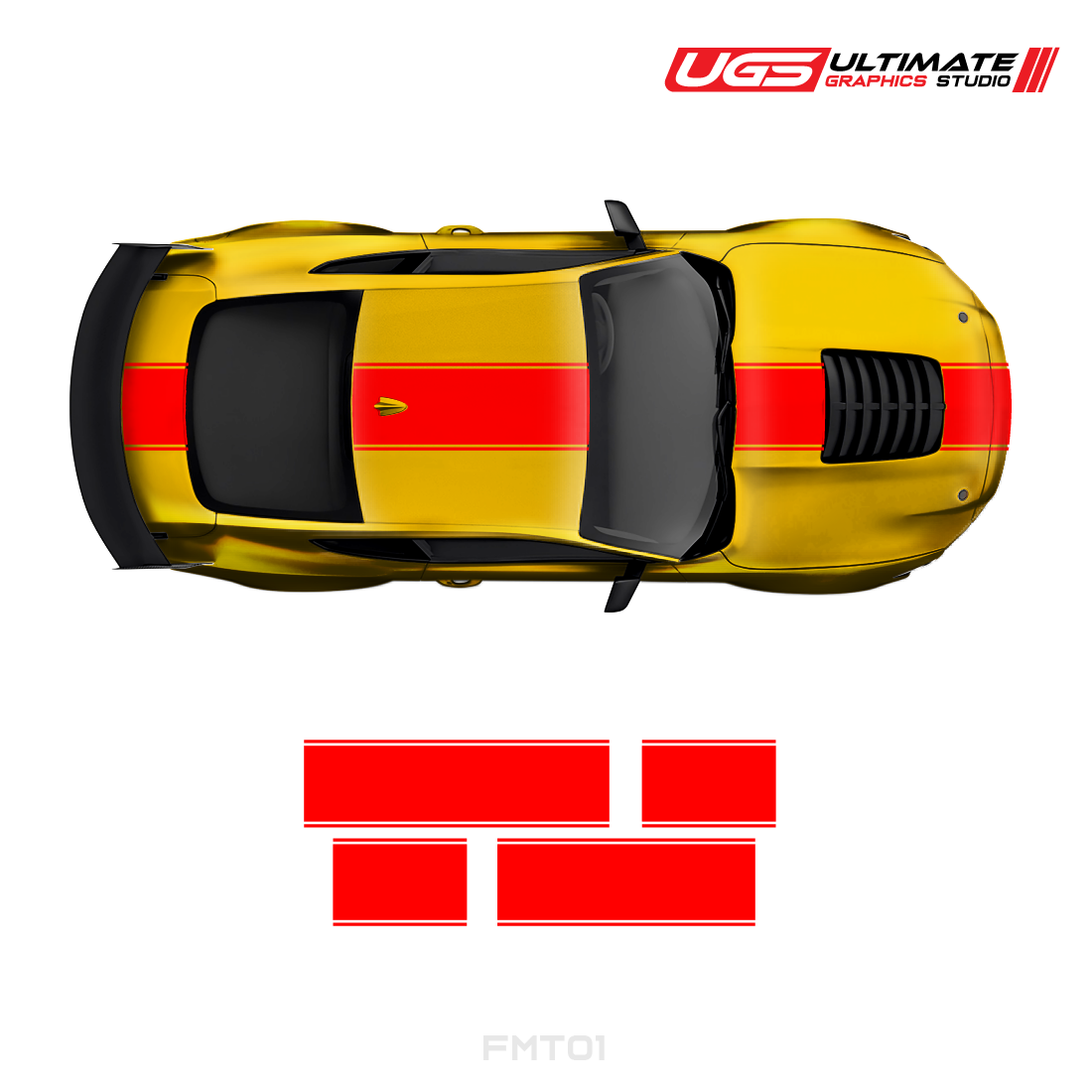 Ford Mustang Top 1 Color Racing Stripes
