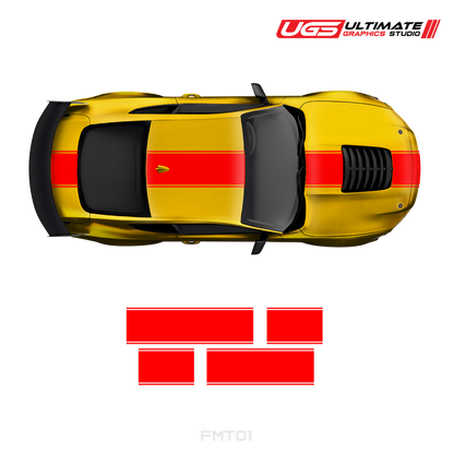 Ford Mustang Top 1 Color Racing Stripes