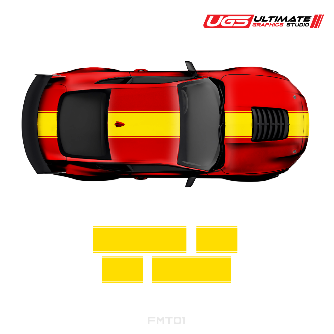Ford Mustang Top 1 Color Racing Stripes