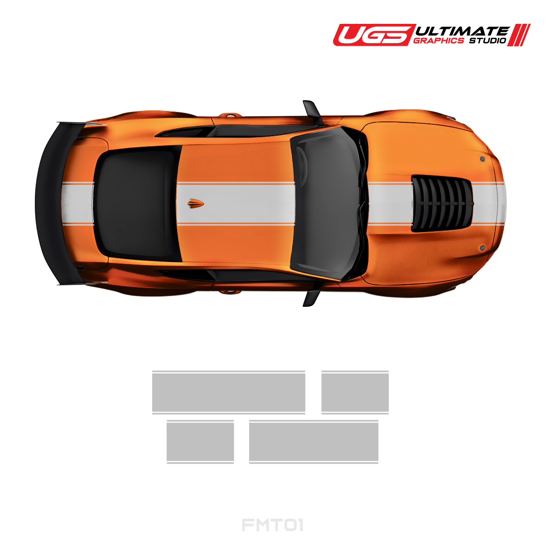 Ford Mustang Top 1 Color Racing Stripes
