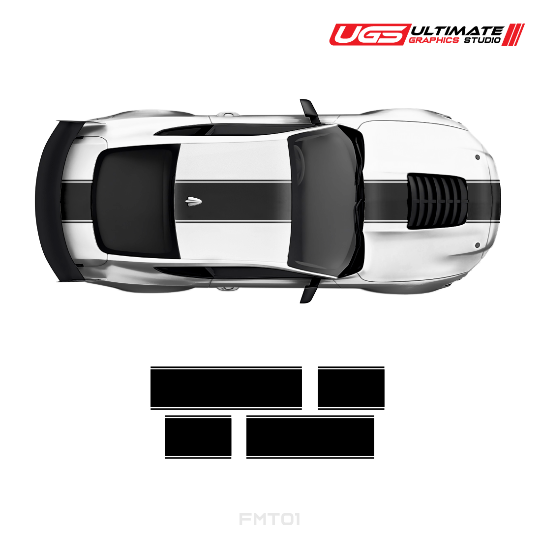 Ford Mustang Top 1 Color Racing Stripes