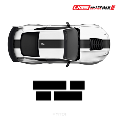 Ford Mustang Top 1 Color Racing Stripes