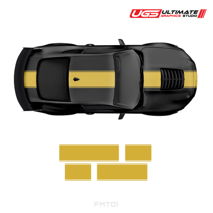 Ford Mustang Top 1 Color Racing Stripes