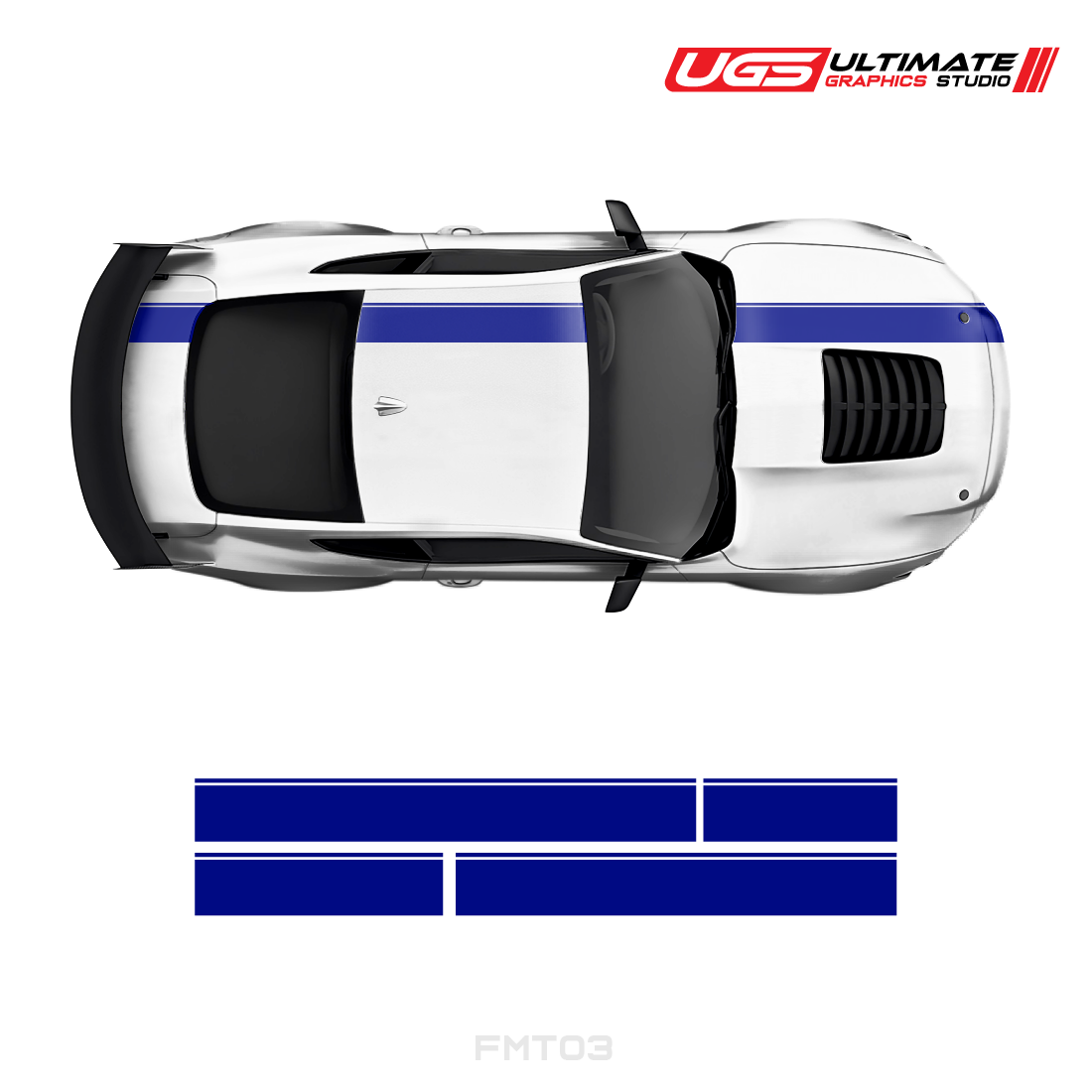 Ford Mustang Top 2 Color Stripe