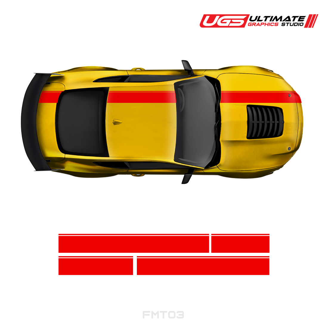 Ford Mustang Top 2 Color Stripe