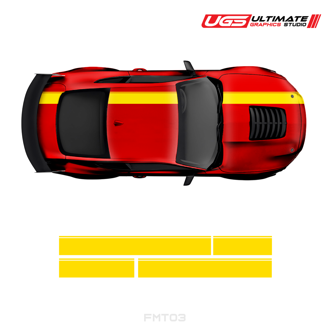 Ford Mustang Top 2 Color Stripe