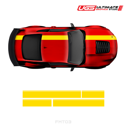Ford Mustang Top 2 Color Stripe