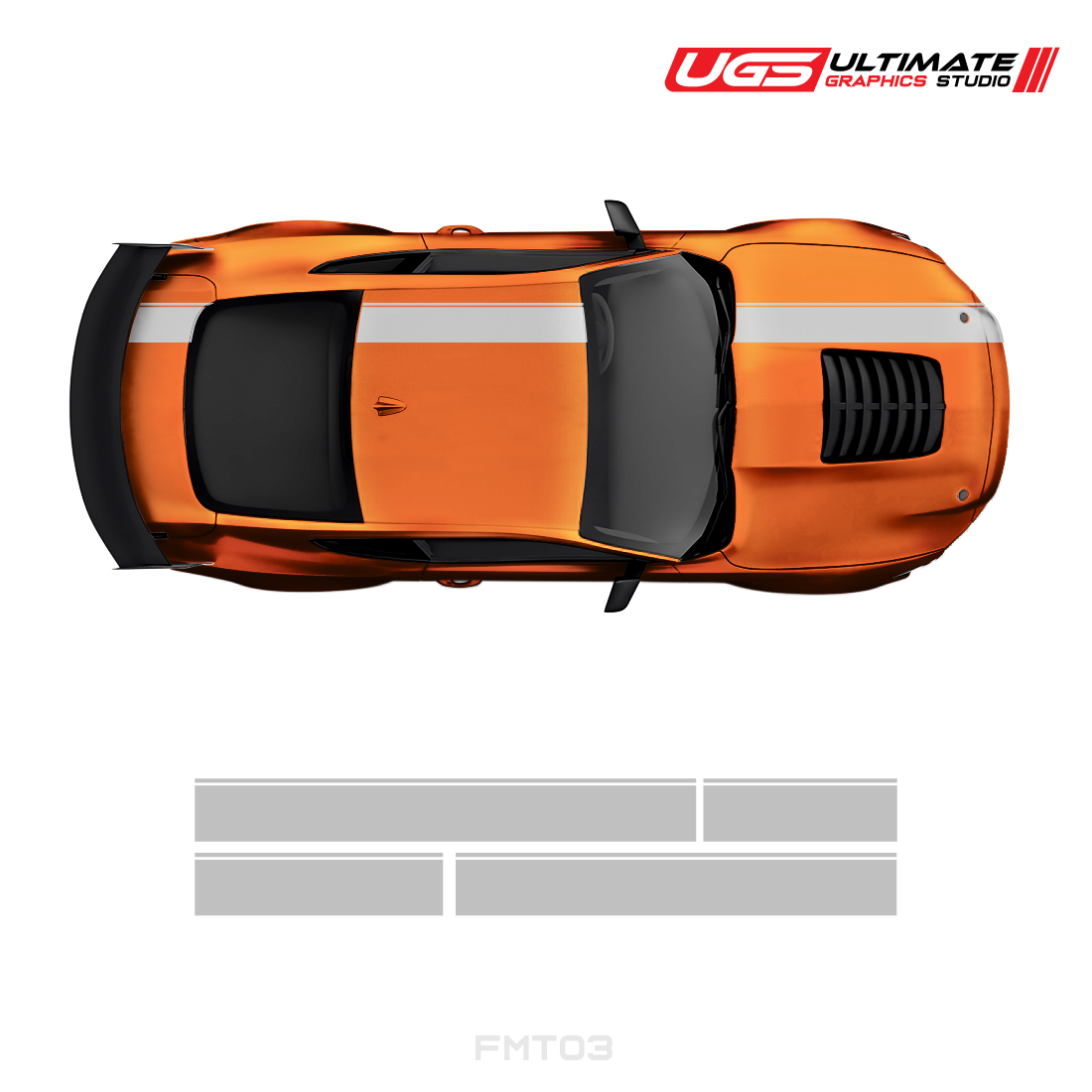 Ford Mustang Top 2 Color Stripe