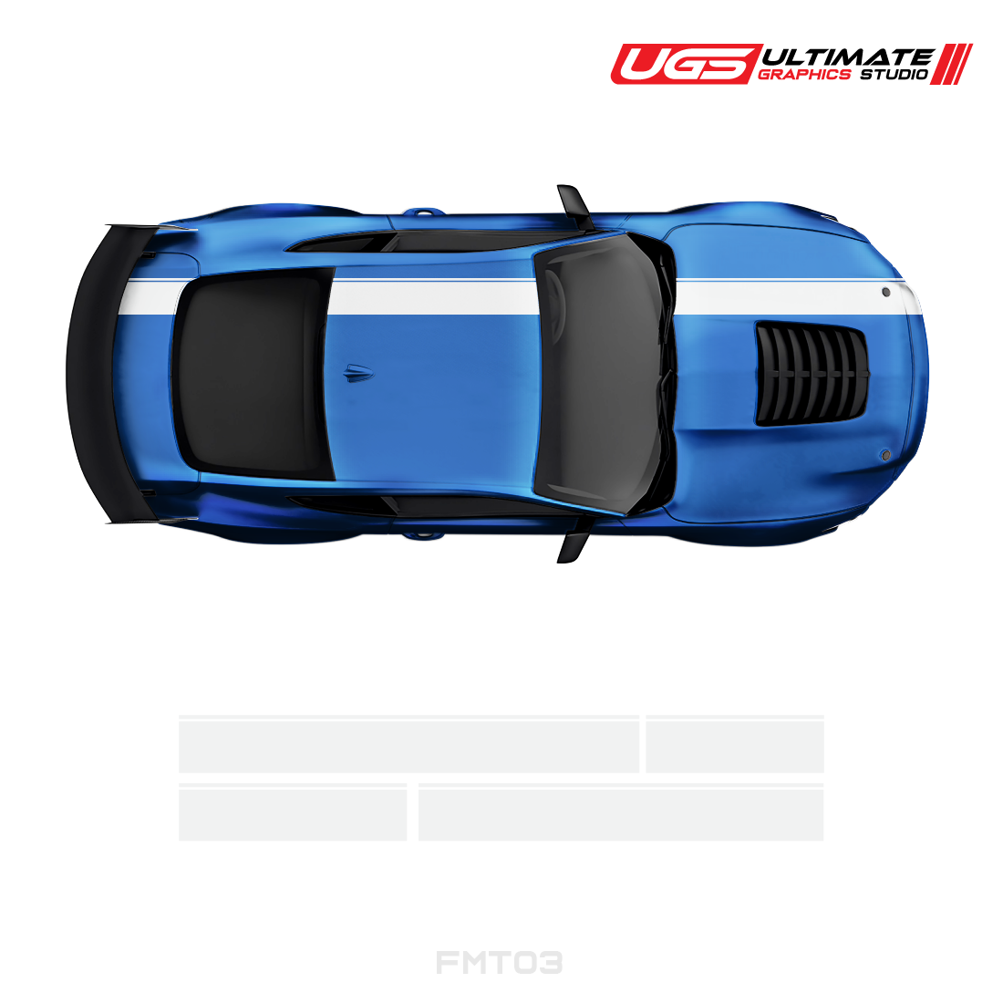 Ford Mustang Top 2 Color Stripe
