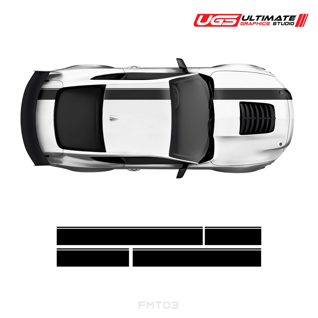 Ford Mustang Top 2 Color Stripe