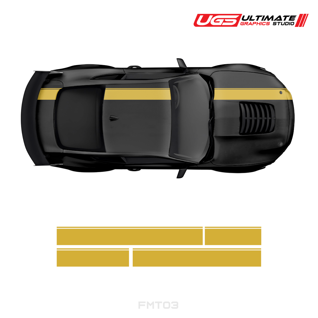 Ford Mustang Top 2 Color Stripe