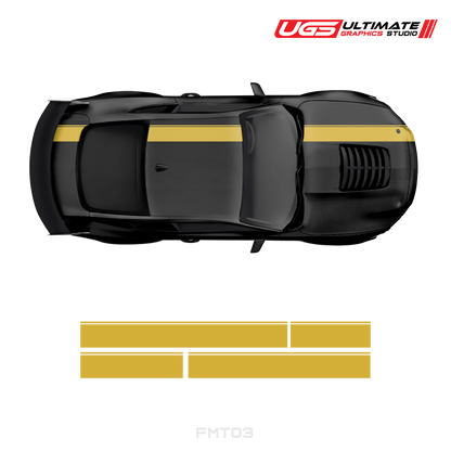 Ford Mustang Top 2 Color Stripe