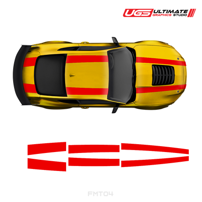 Ford Mustang Top 2 Stripes 2 Color