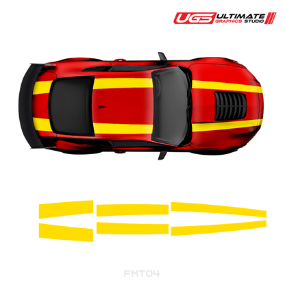 Ford Mustang Top 2 Stripes 2 Color