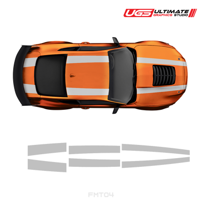 Ford Mustang Top 2 Stripes 2 Color