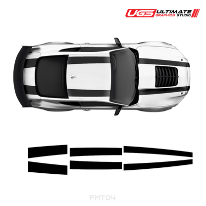 Ford Mustang Top 2 Stripes 2 Color