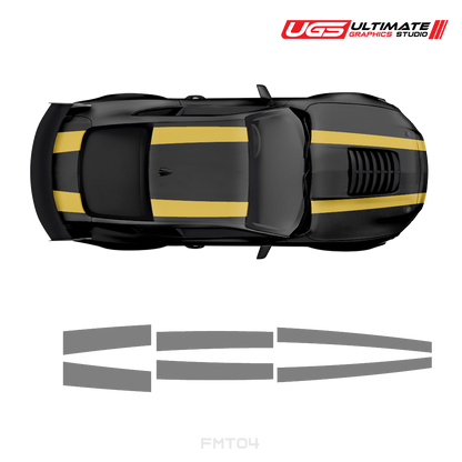 Ford Mustang Top 2 Stripes 2 Color