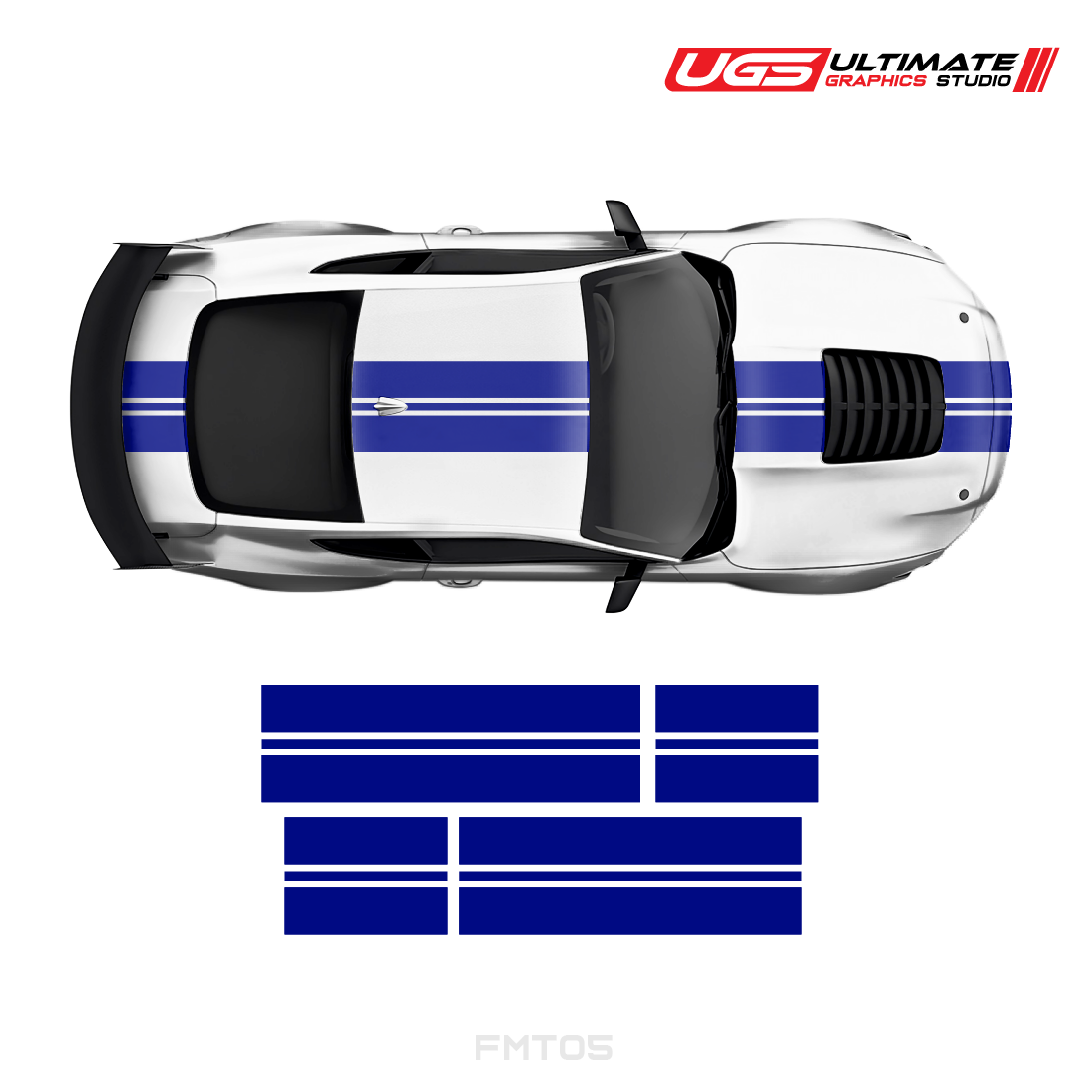 Ford Mustang Double Single Color Stripes