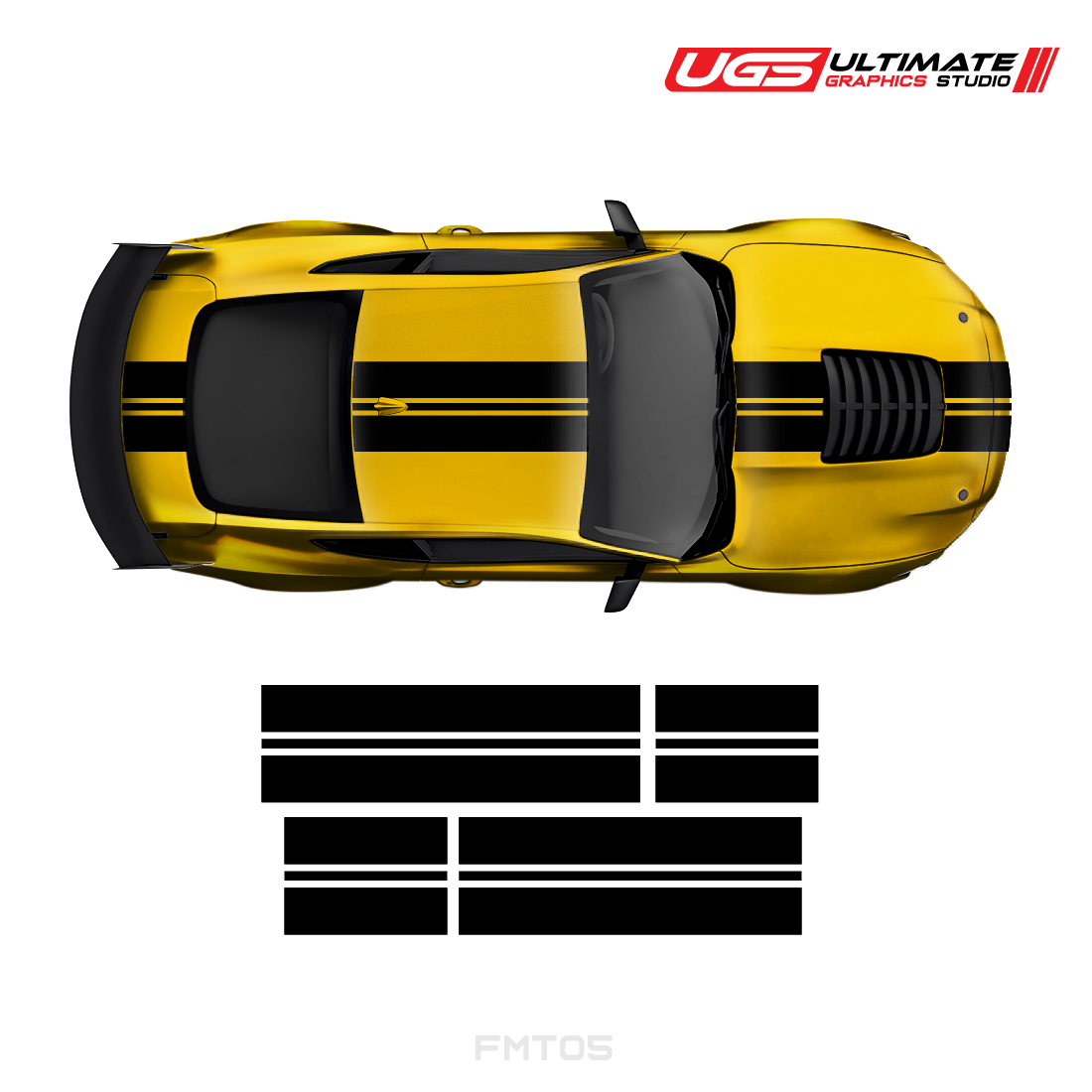 Ford Mustang Double Single Color Stripes