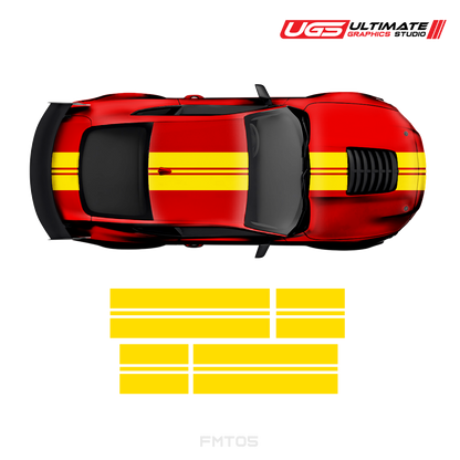 Ford Mustang Double Single Color Stripes