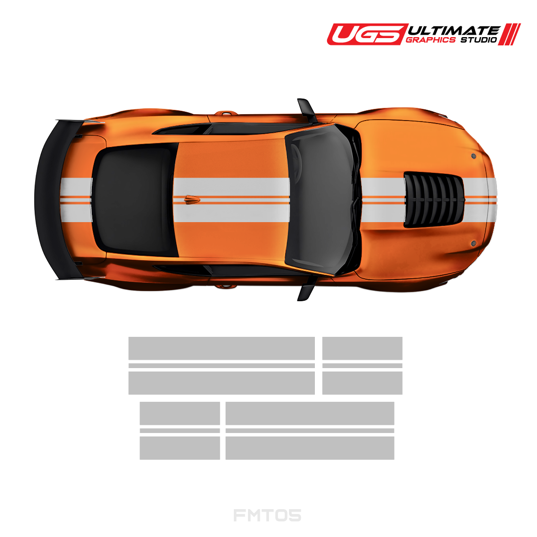 Ford Mustang Double Single Color Stripes