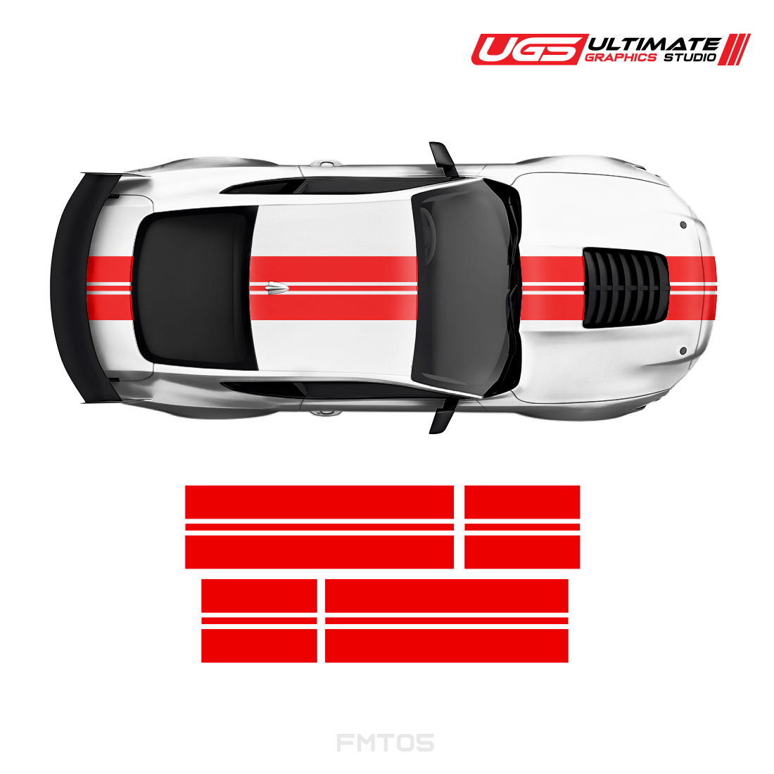Ford Mustang Double Single Color Stripes