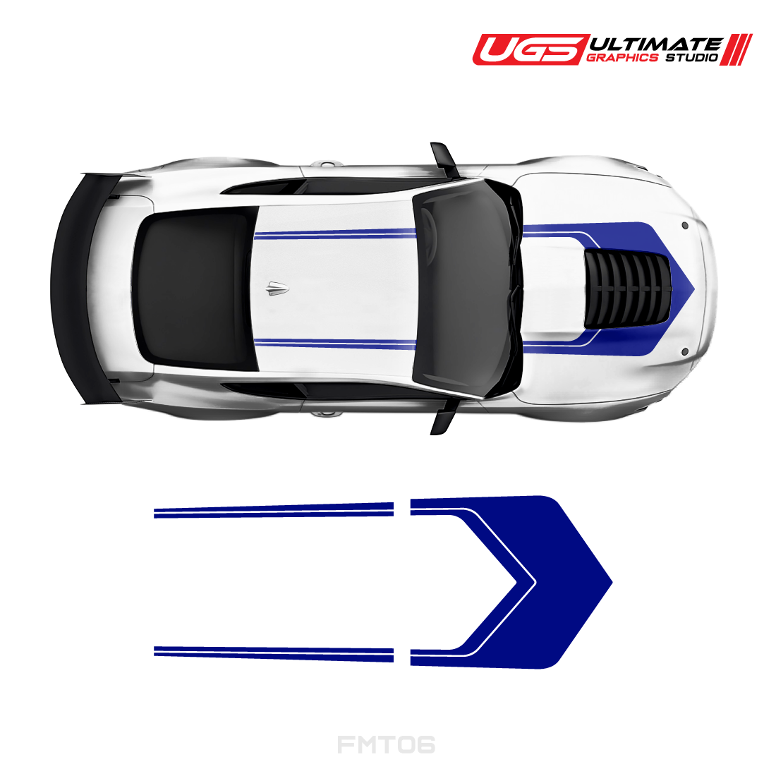 Ford Mustang Roof & Hood 2 Color Graphic