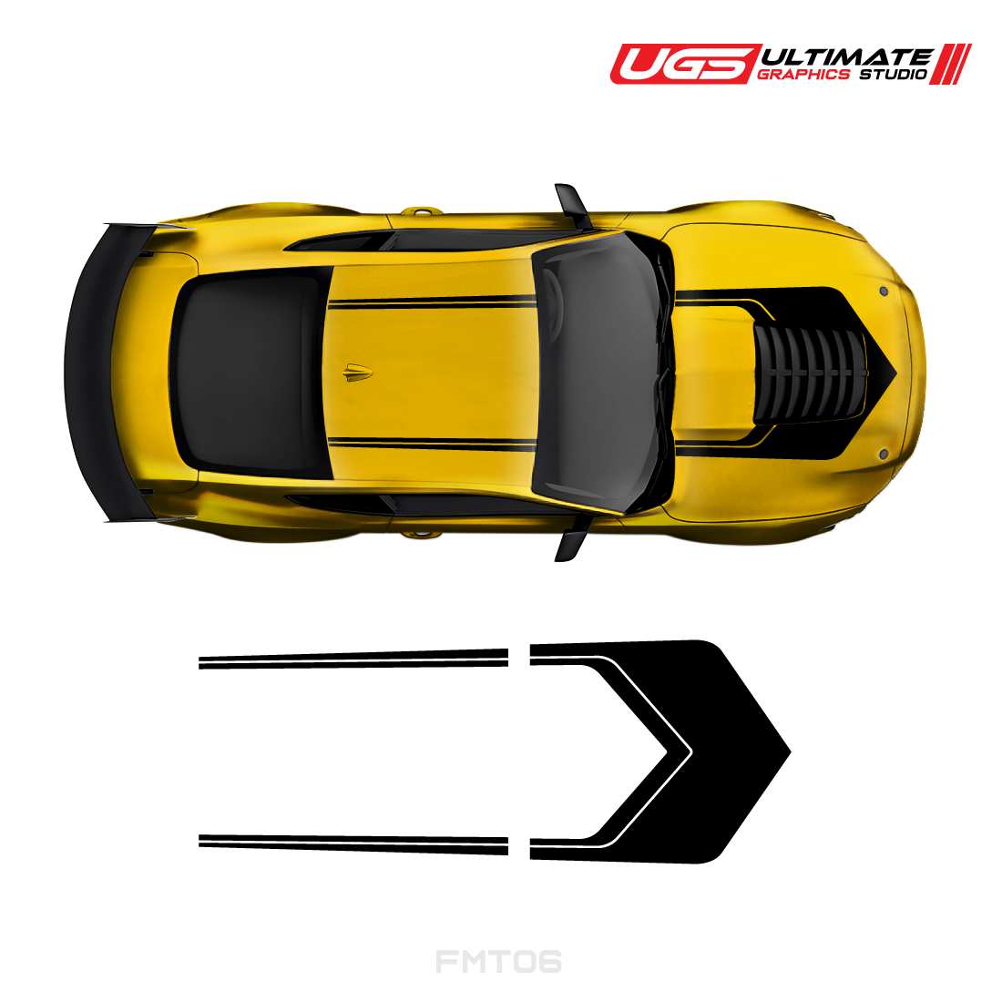 Ford Mustang Roof & Hood 2 Color Graphic