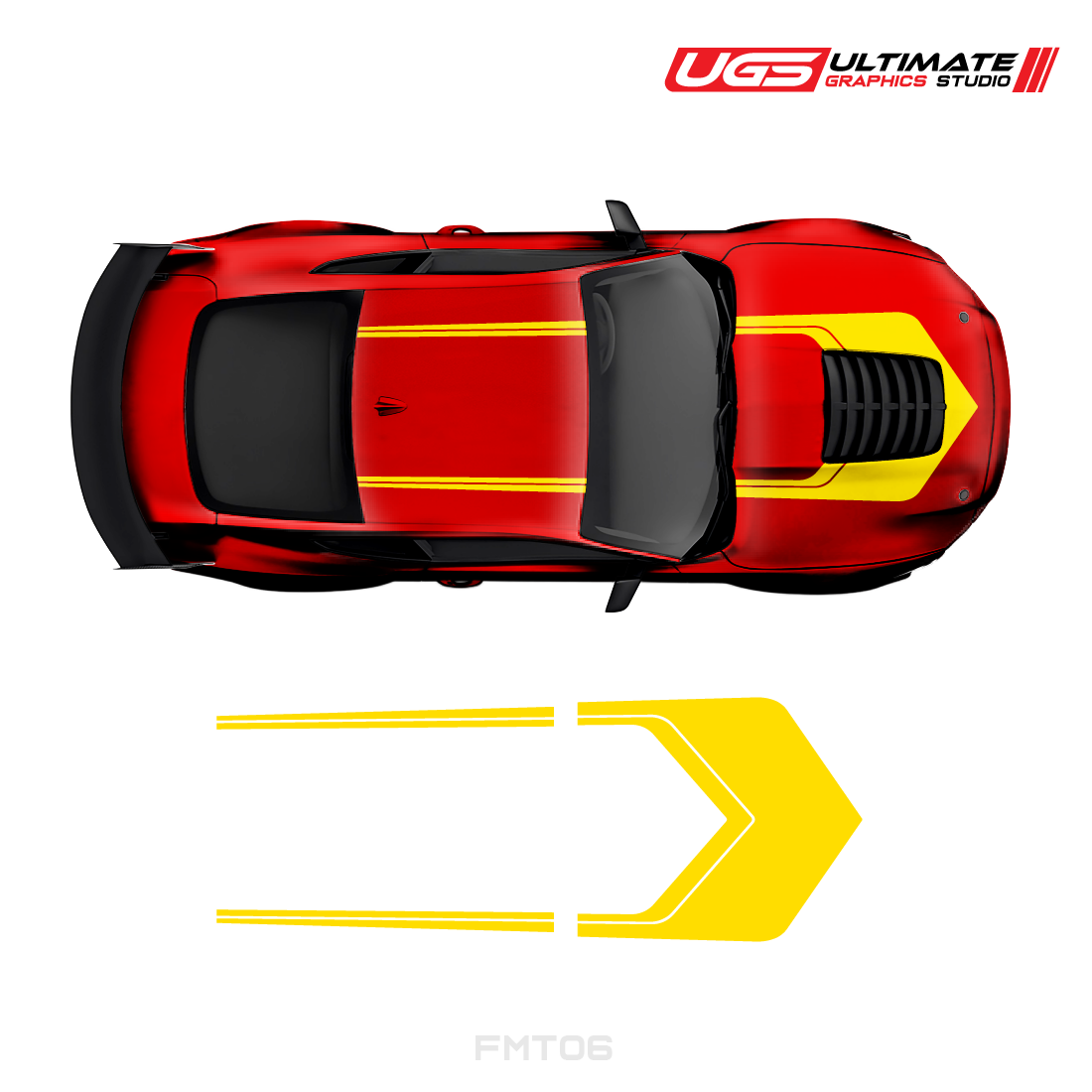 Ford Mustang Roof & Hood 2 Color Graphic