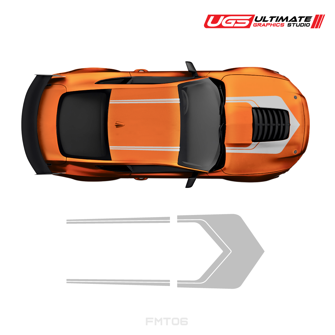 Ford Mustang Roof & Hood 2 Color Graphic