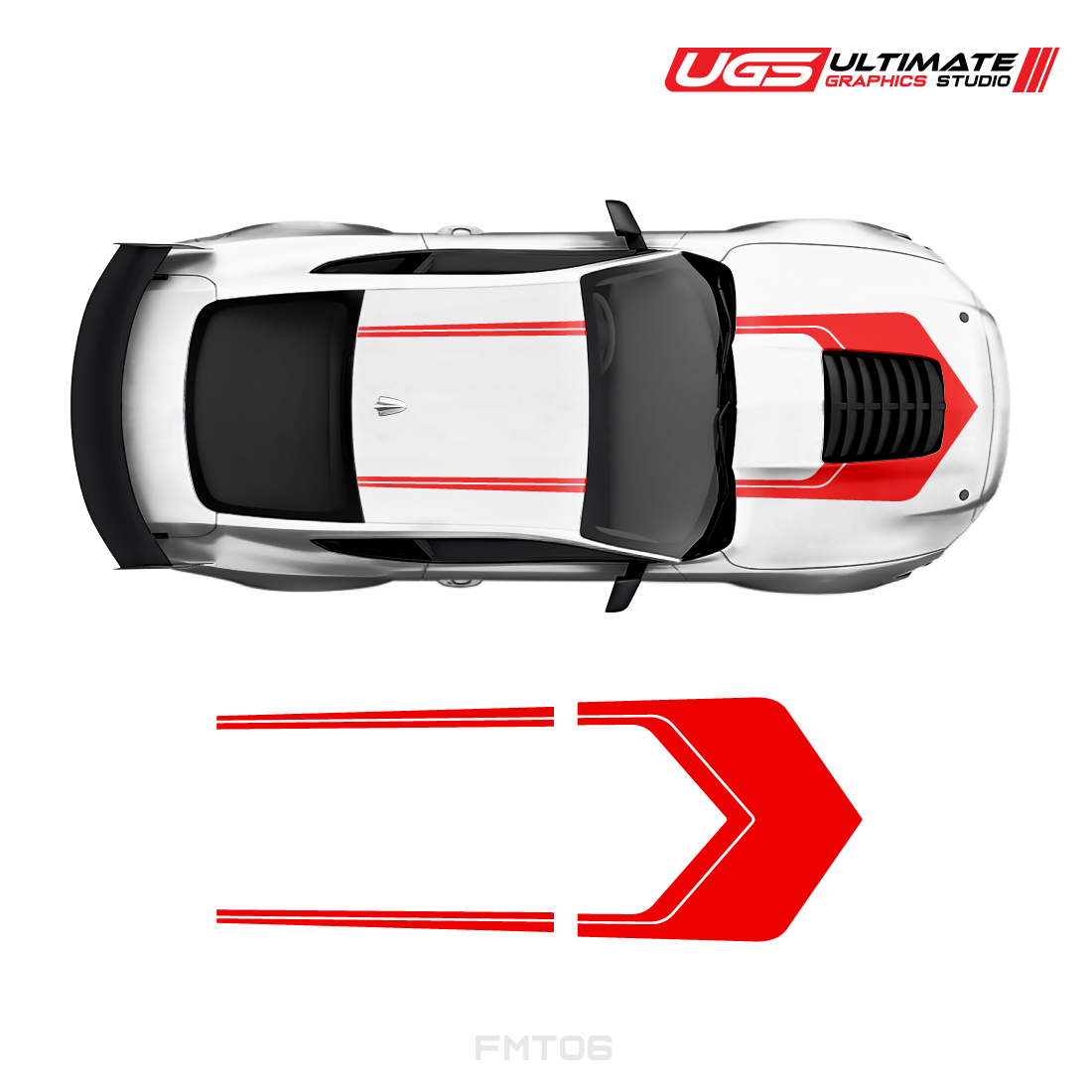 Ford Mustang Roof & Hood 2 Color Graphic