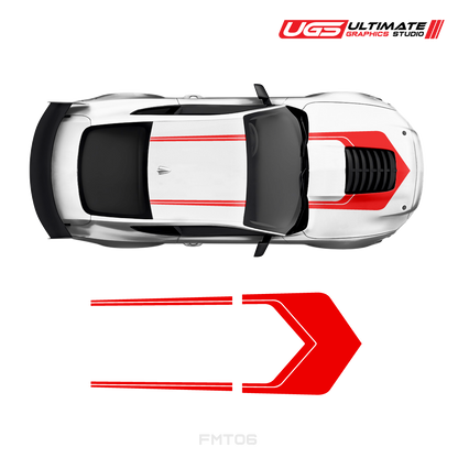 Ford Mustang Roof & Hood 2 Color Graphic