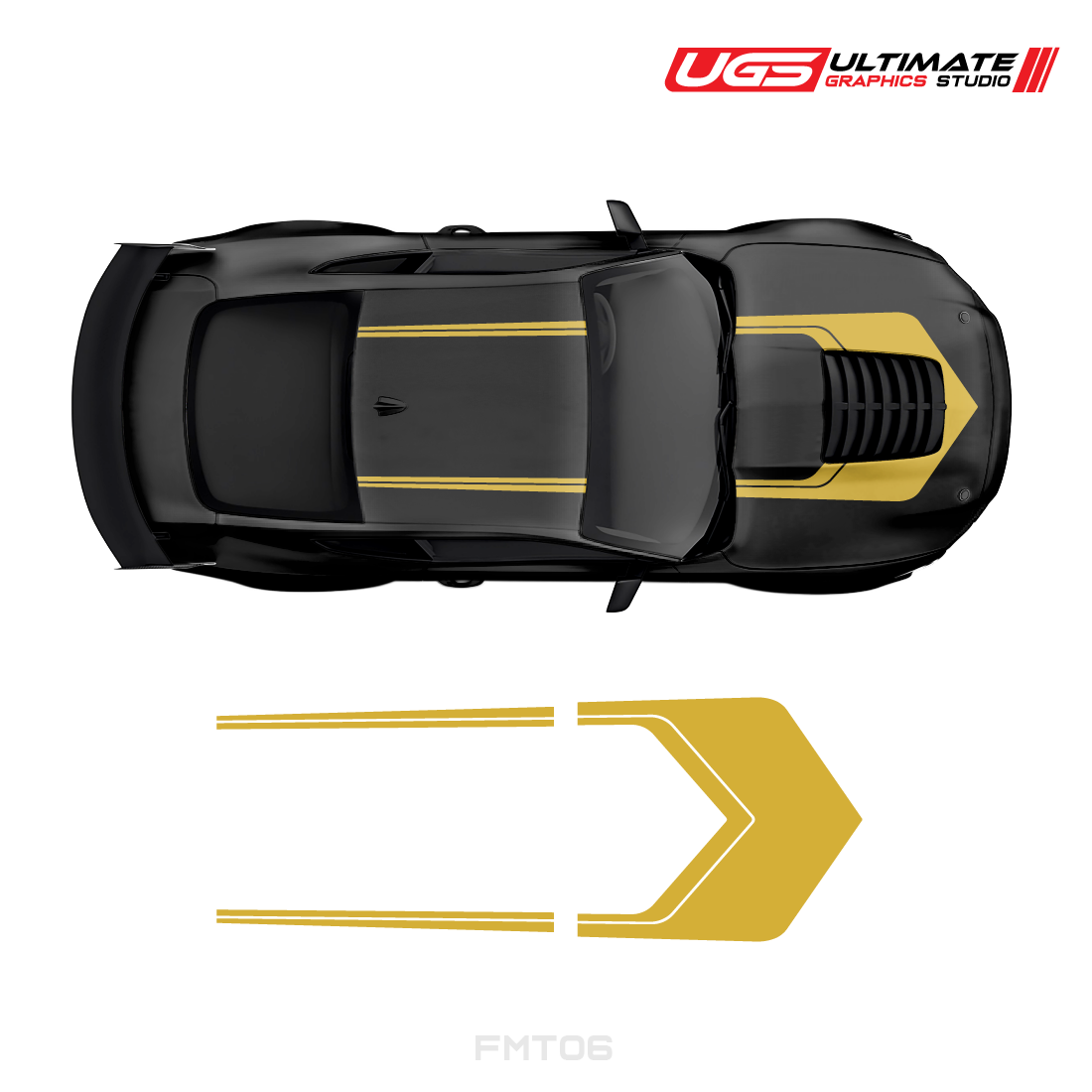 Ford Mustang Roof & Hood 2 Color Graphic